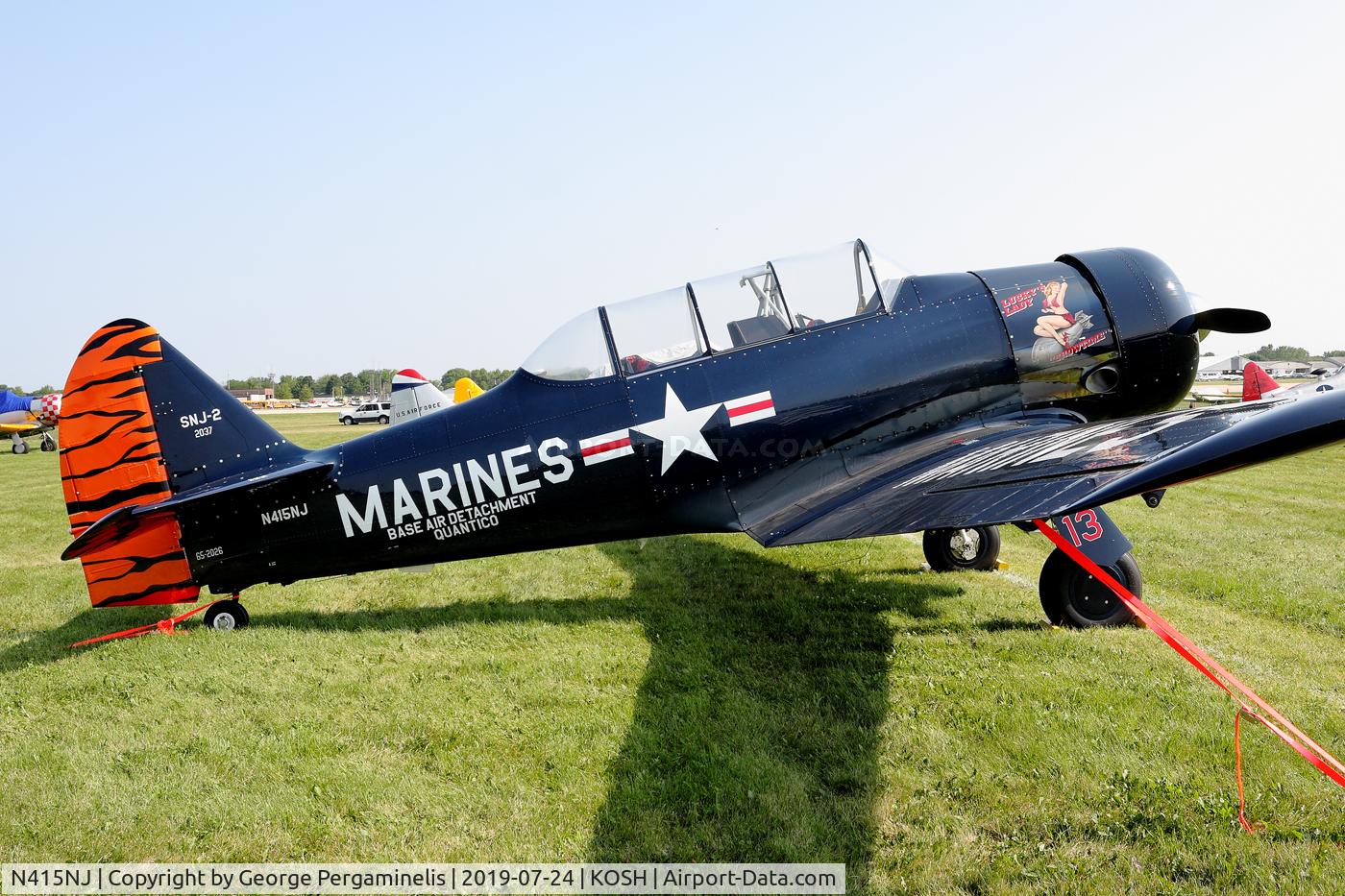 N415NJ, 1940 North American SNJ-2 C/N 2037, Oshkosh 2019.