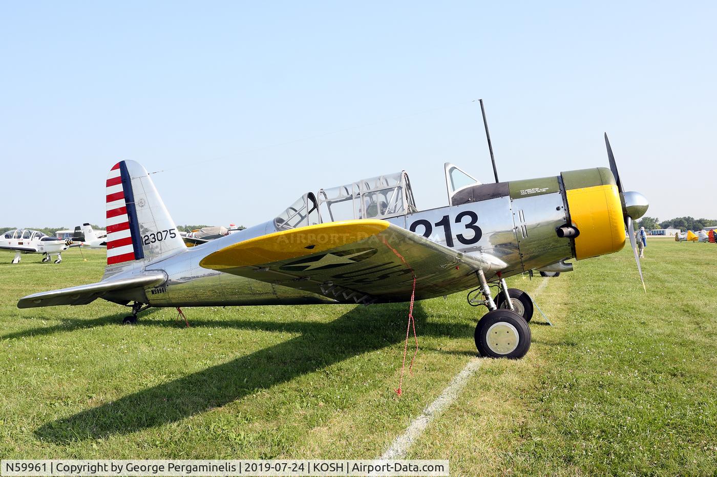 N59961, 1942 Consolidated Vultee BT-13A C/N 7722, Oshkosh 2019.