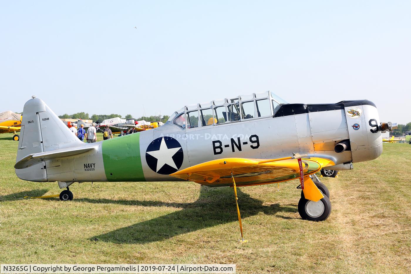 N3265G, North American SNJ-5 Texan Texan C/N 91049, Oshkosh 2019.