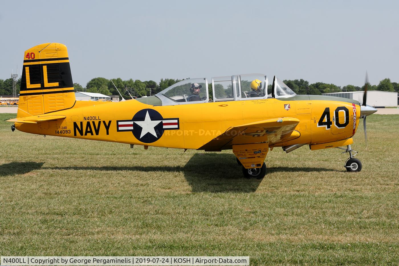 N400LL, 1957 Beech T-34B Mentor C/N BG-400, Oshkosh 2019.