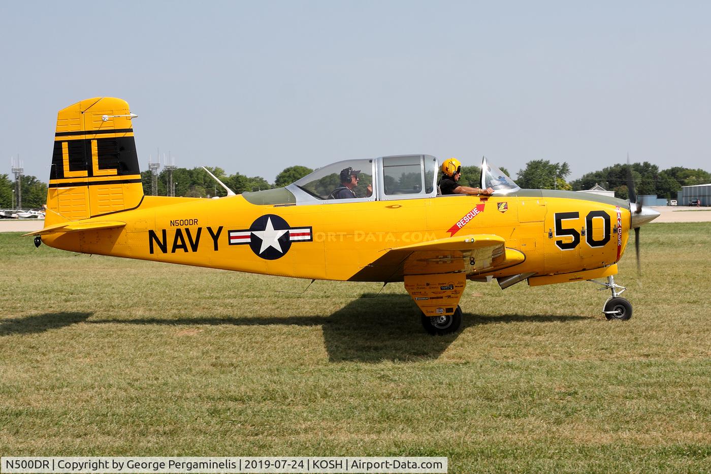 N500DR, 1954 Beech T-34A (A45) Mentor Mentor C/N G-31, Oshkosh 2019.