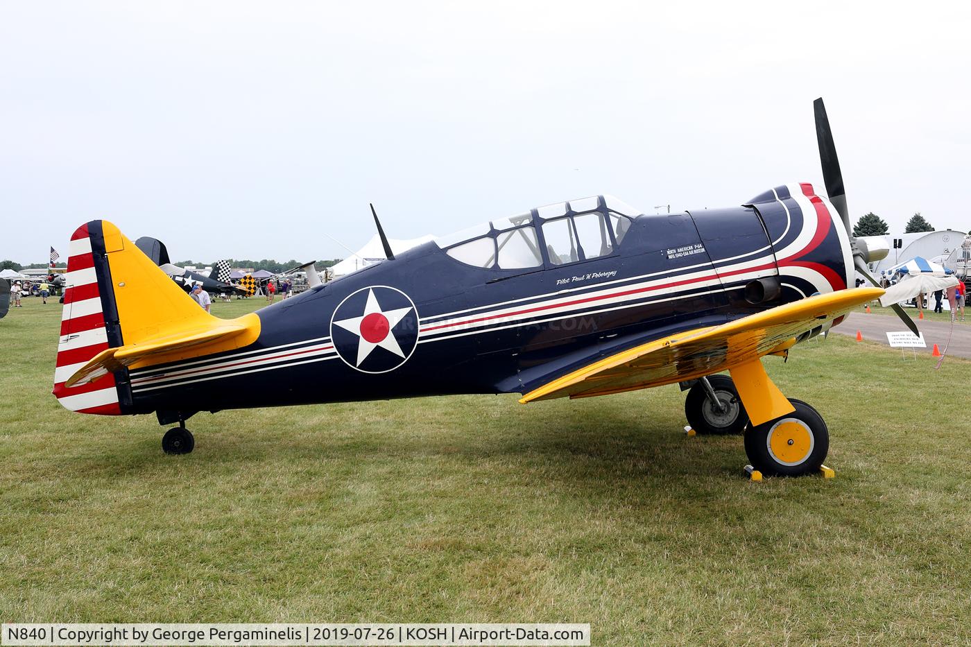 N840, 1940 North American P-64 C/N 68-3061, Oshkosh 2019.