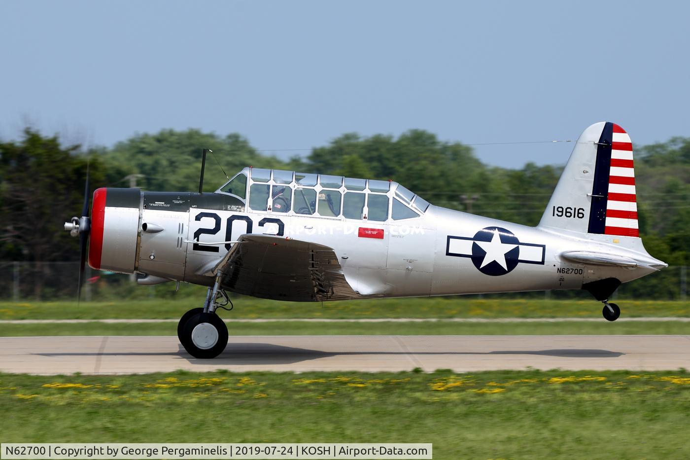 N62700, 1941 Convair BT-13A Valiant C/N 1850, Oshkosh 2019.