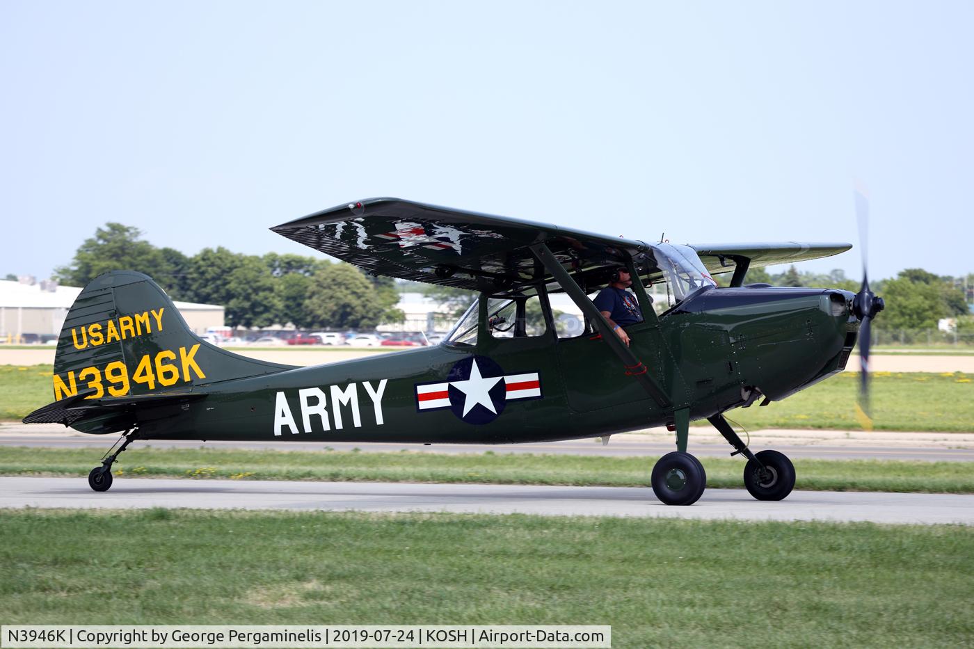 N3946K, Cessna L-19E Bird Dog C/N 24716, Oshkosh 2019.