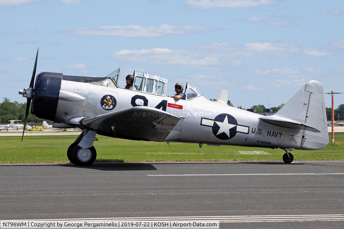 N796WM, 1943 North American AT-6D Texan C/N 88-15328, Oshkosh 2019.
