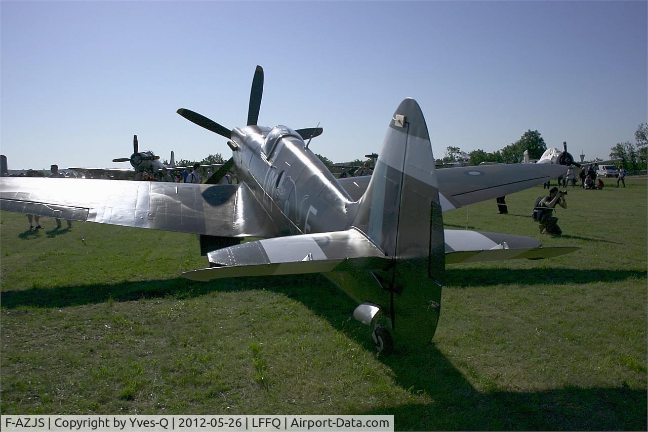 F-AZJS, 1944 Supermarine 389 Spitfire PR.XIX C/N 6S/585110, Supermarine 389 Spitfire PR.XIX, Static display, La Ferté-Alais airfield (LFFQ) Air show 2012