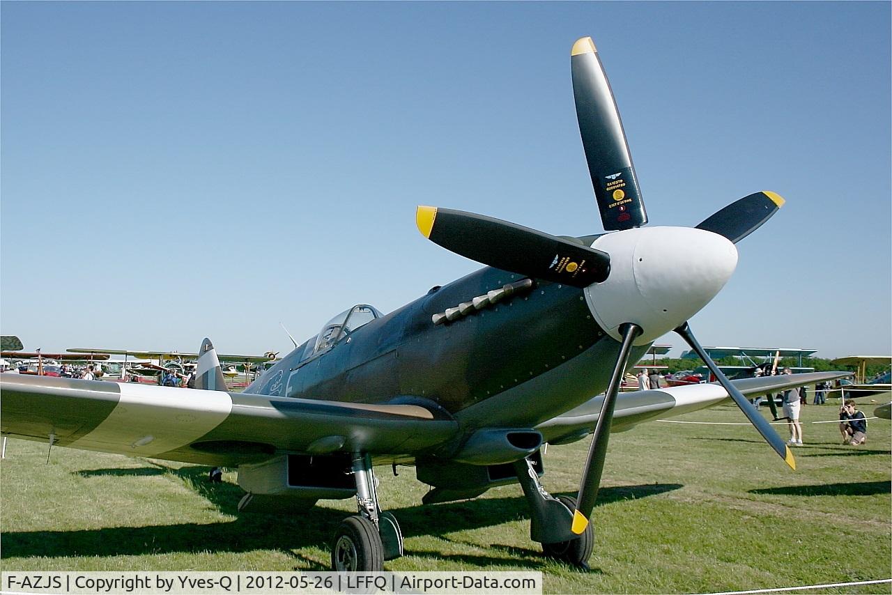 F-AZJS, 1944 Supermarine 389 Spitfire PR.XIX C/N 6S/585110, Supermarine 389 Spitfire PR.XIX, Static display, La Ferté-Alais airfield (LFFQ) Air show 2012