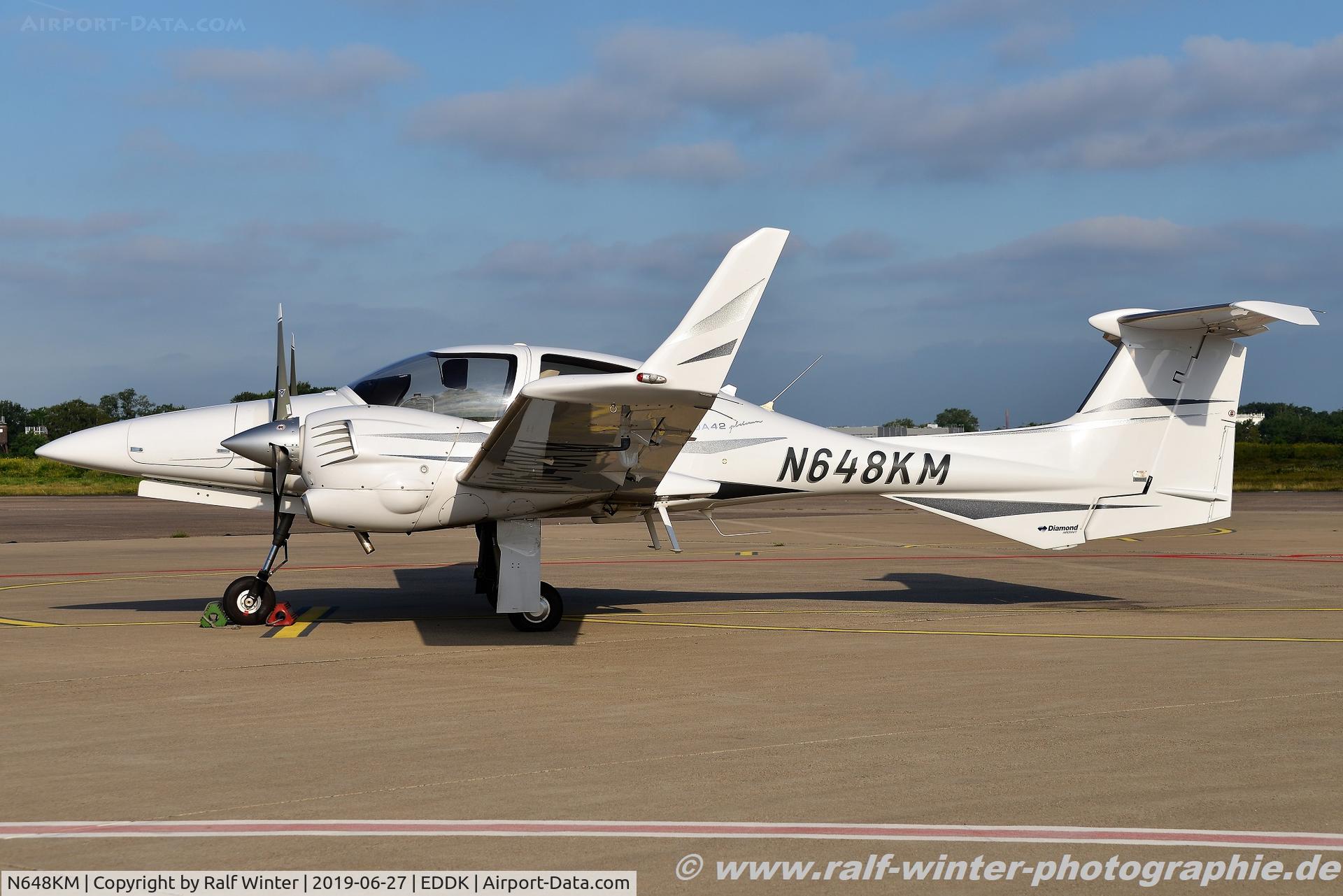 N648KM, 2007 Diamond DA-42 Twin Star C/N 42.316, Diamnod Aircraft DA-42 Twin Star - Aerospace Trust Management - 42.316 - N648KM - 27.06.2019 - CGN