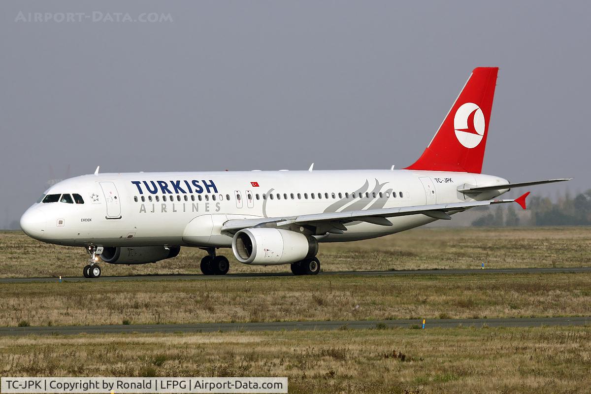 TC-JPK, 2007 Airbus A320-232 C/N 3257, at cdg