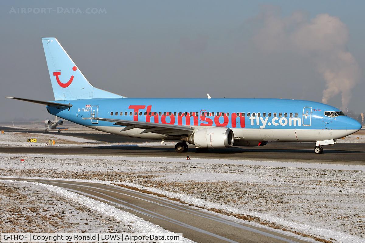 G-THOF, 1995 Boeing 737-3Q8 C/N 26314, at salzburg