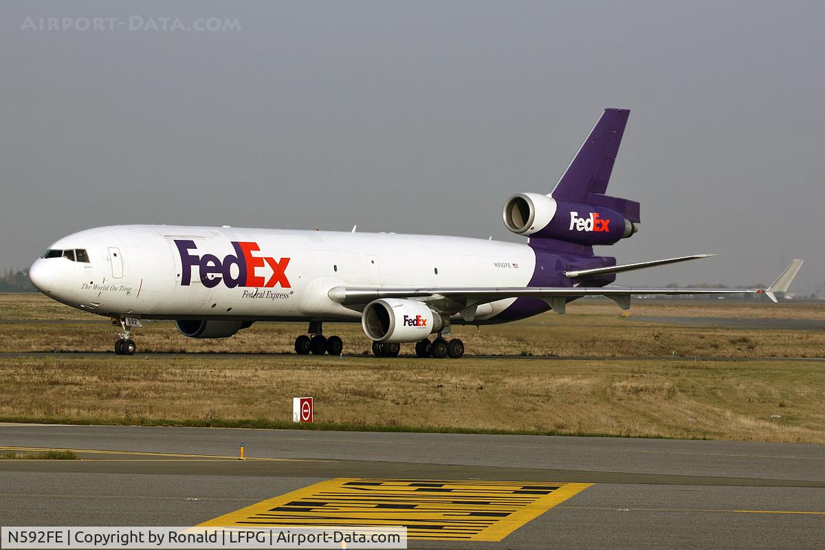 N592FE, 1992 McDonnell Douglas MD-11F C/N 48550, at cdg