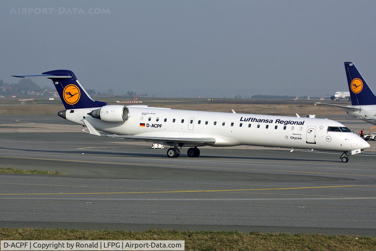 D-ACPF, 2001 Canadair CRJ-701ER (CL-600-2C10) Regional Jet C/N 10030, at cdg