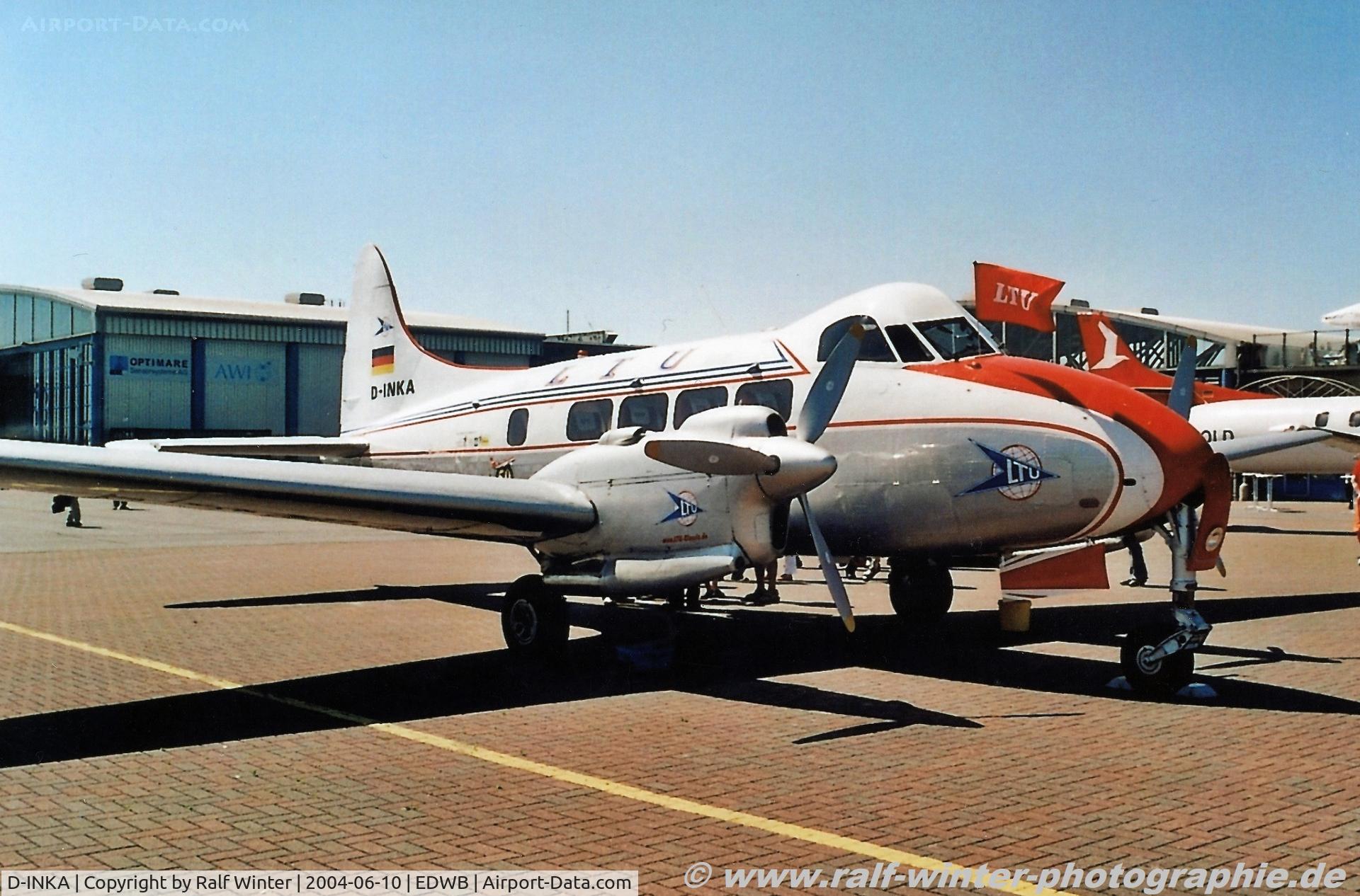 D-INKA, 1949 De Havilland DH-104 Devon C.2 C/N 04266, De Havilland DH-104 Dove - LTU - 04266 - D-INKA - 10.06.2004 - EDWB