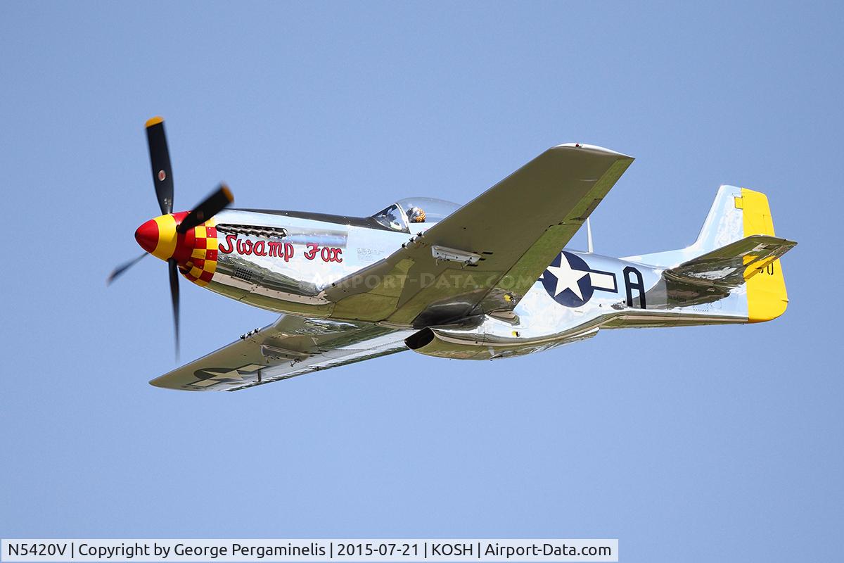 N5420V, 1944 North American/aero Classics P-51D C/N 44-74202, Oshkosh 2015.