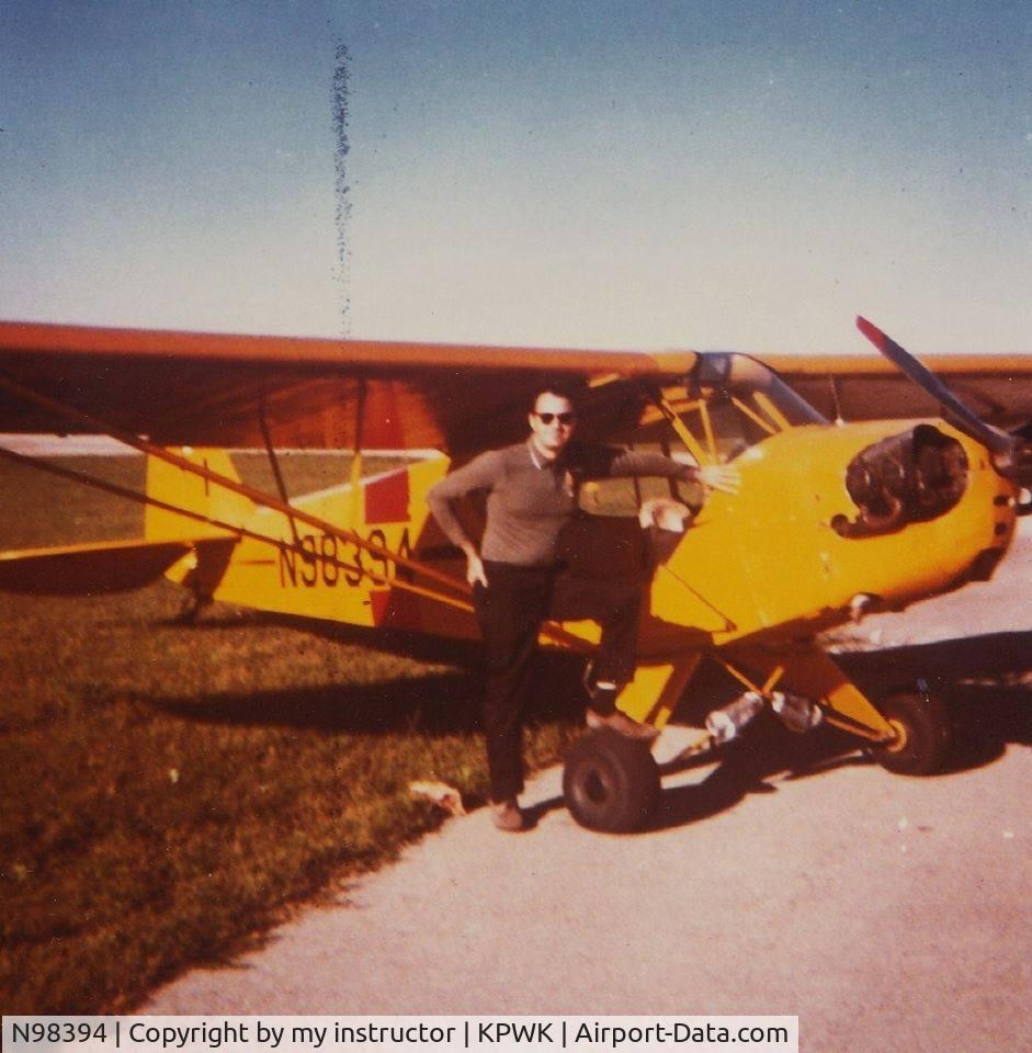 N98394, 1946 Piper J3C-65 Cub C/N 18579, My first solo at Palwaukee Airport in 1964