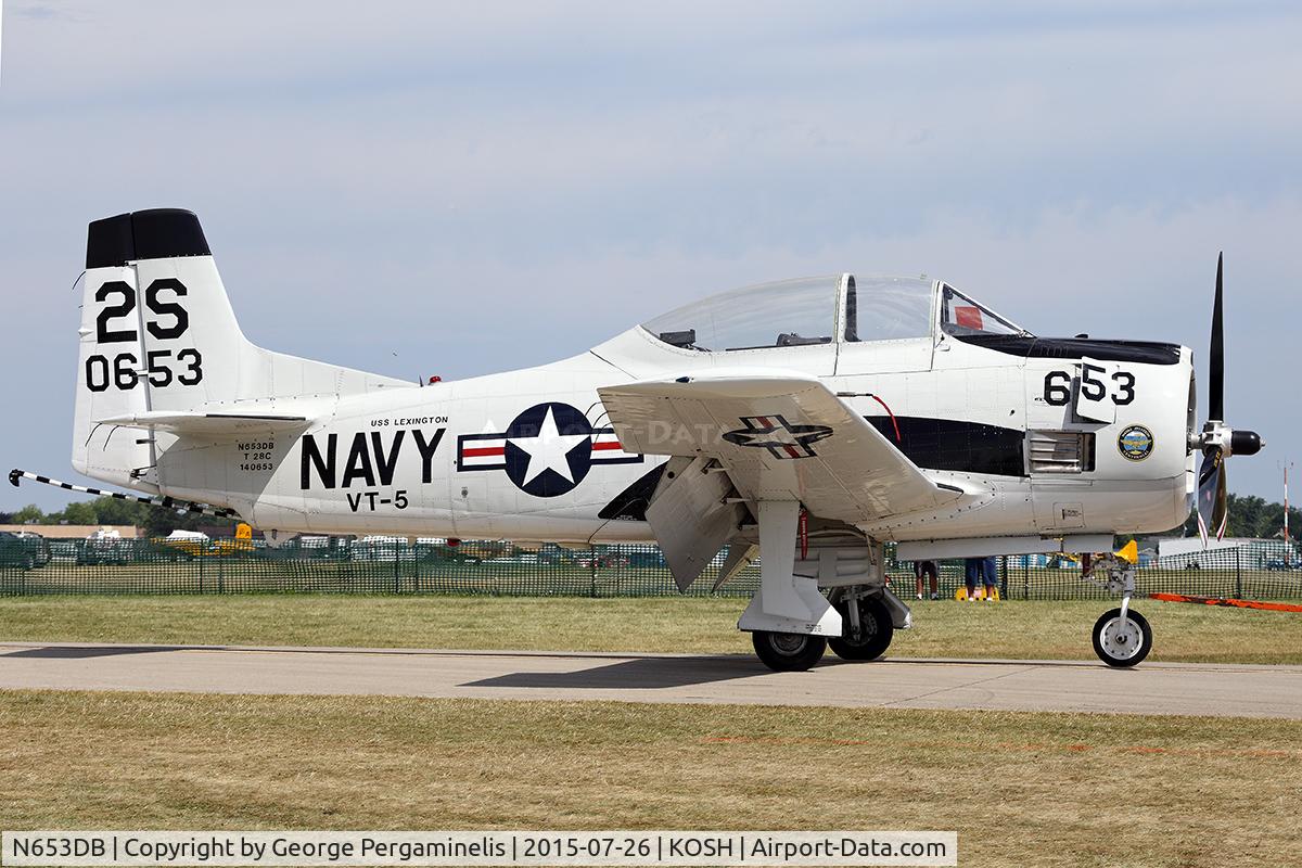 N653DB, 1957 North American T-28C Trojan Trojan C/N 226-230, Oshkosh 2015.