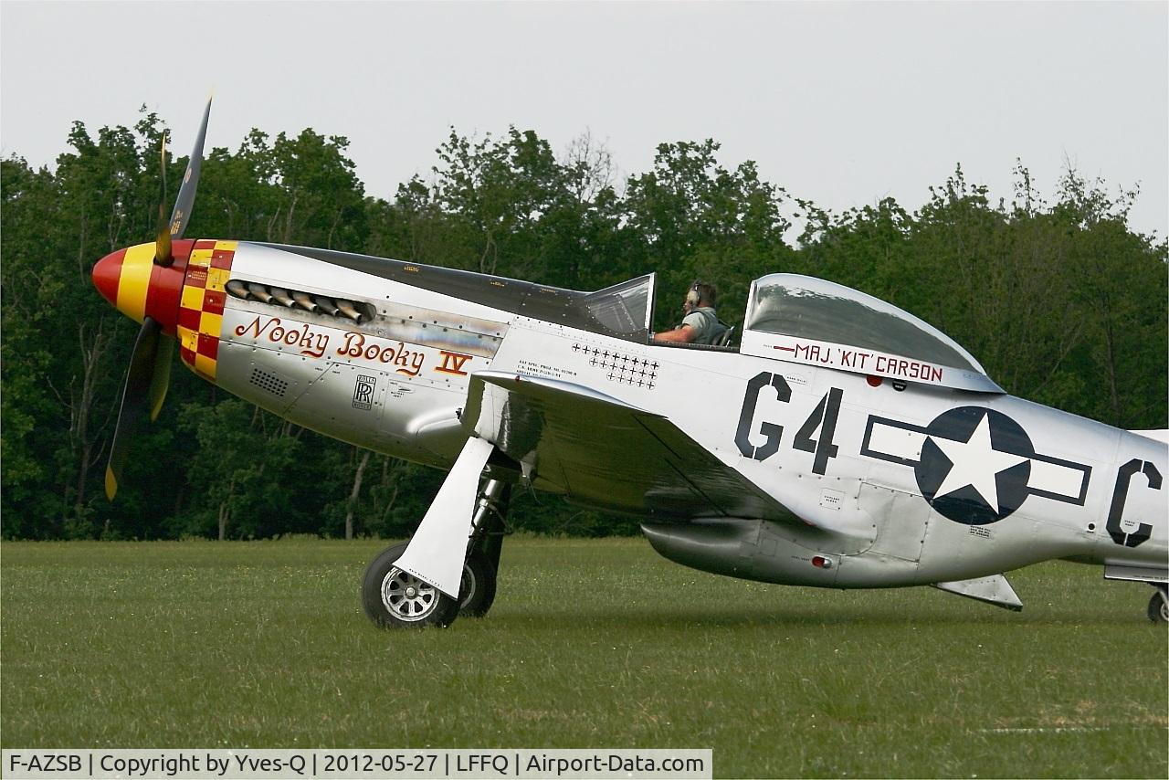 F-AZSB, 1944 North American P-51D Mustang C/N 122-40967, North American P-51D Mustang, Taxiing, La Ferté-Alais (LFFQ) Air show 2012