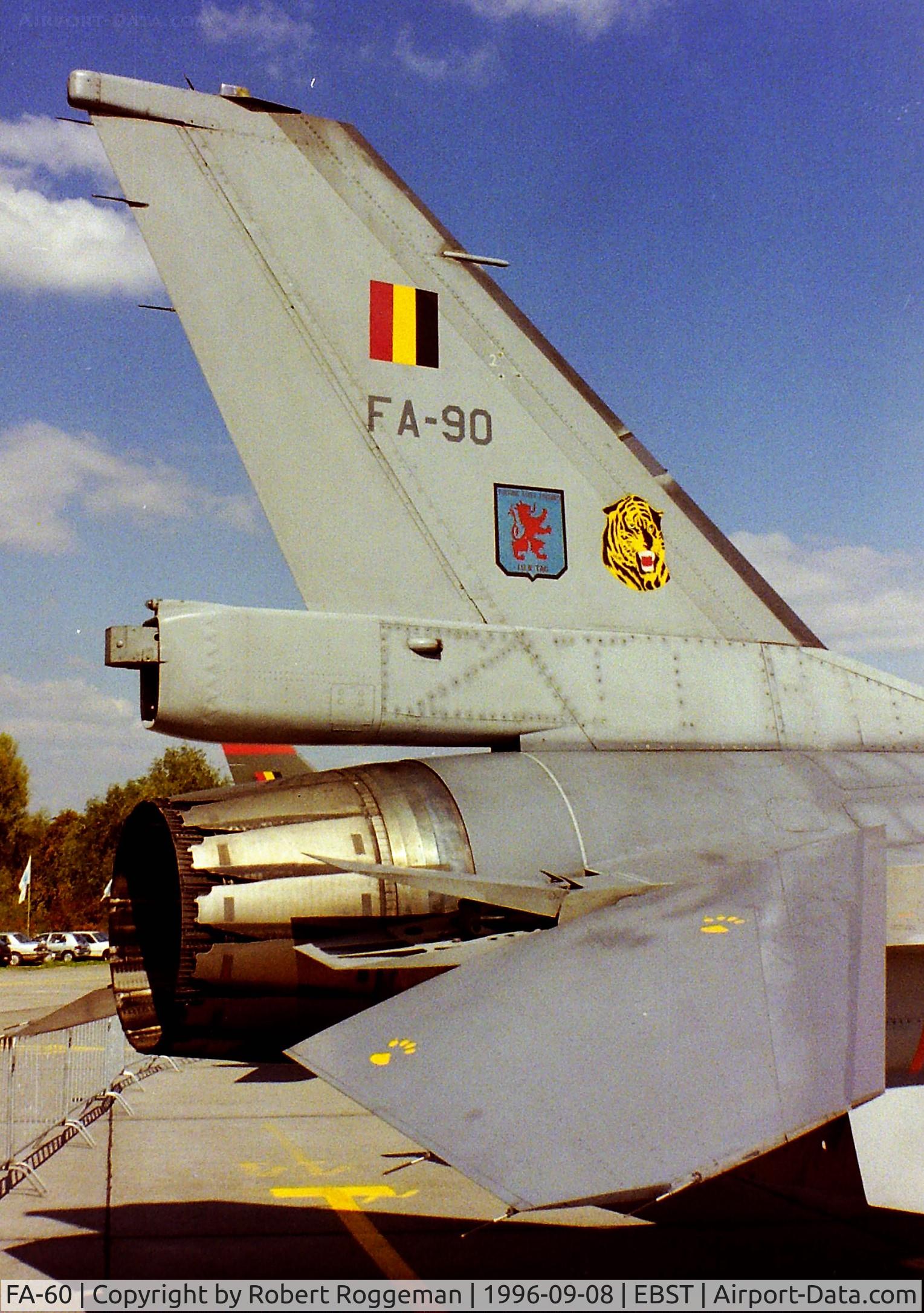FA-60, 1983 SABCA F-16AM Fighting Falcon C/N 6H-60, OPEN DAY.TAIL TIGERPRINTS.