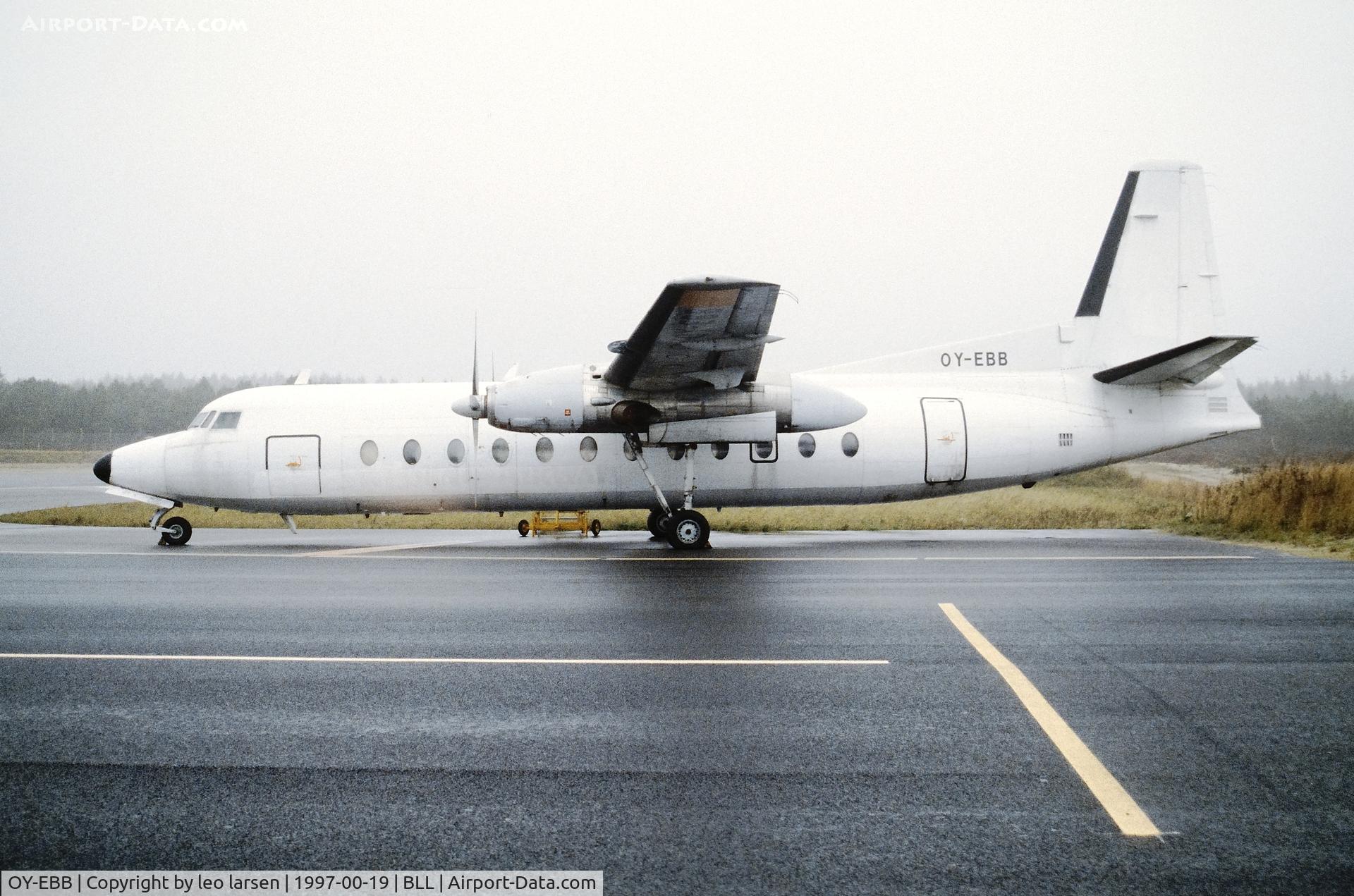 OY-EBB, 1967 Fairchild Hiller FH-227B C/N 564, Billund 19.10.1997