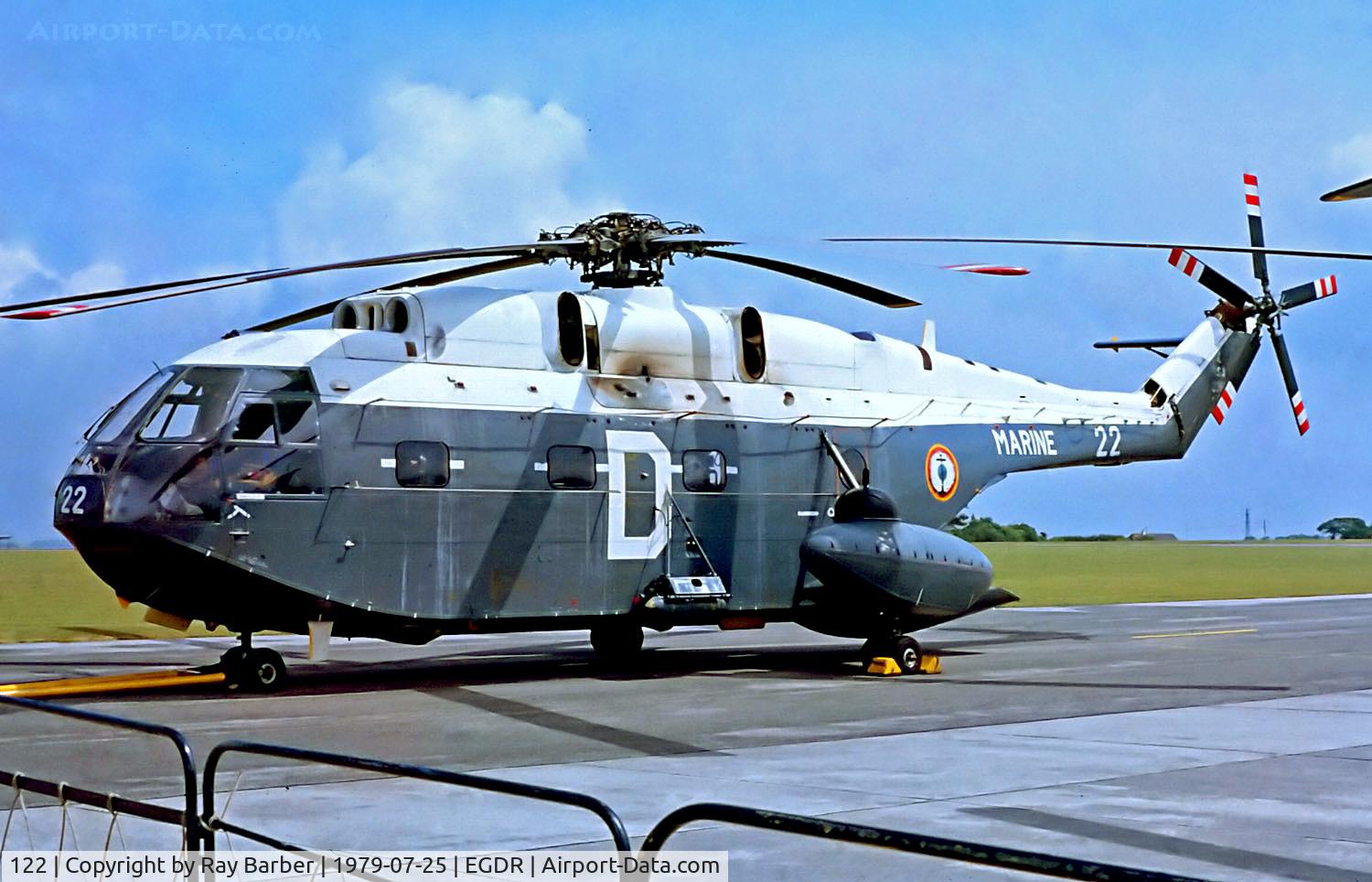122, Aérospatiale SA-321G Super Frelon C/N 122, 122   Aerospatiale SA.321G Super Frelon [122] (French Navy) RNAS Culdrose~G 25/07/1979