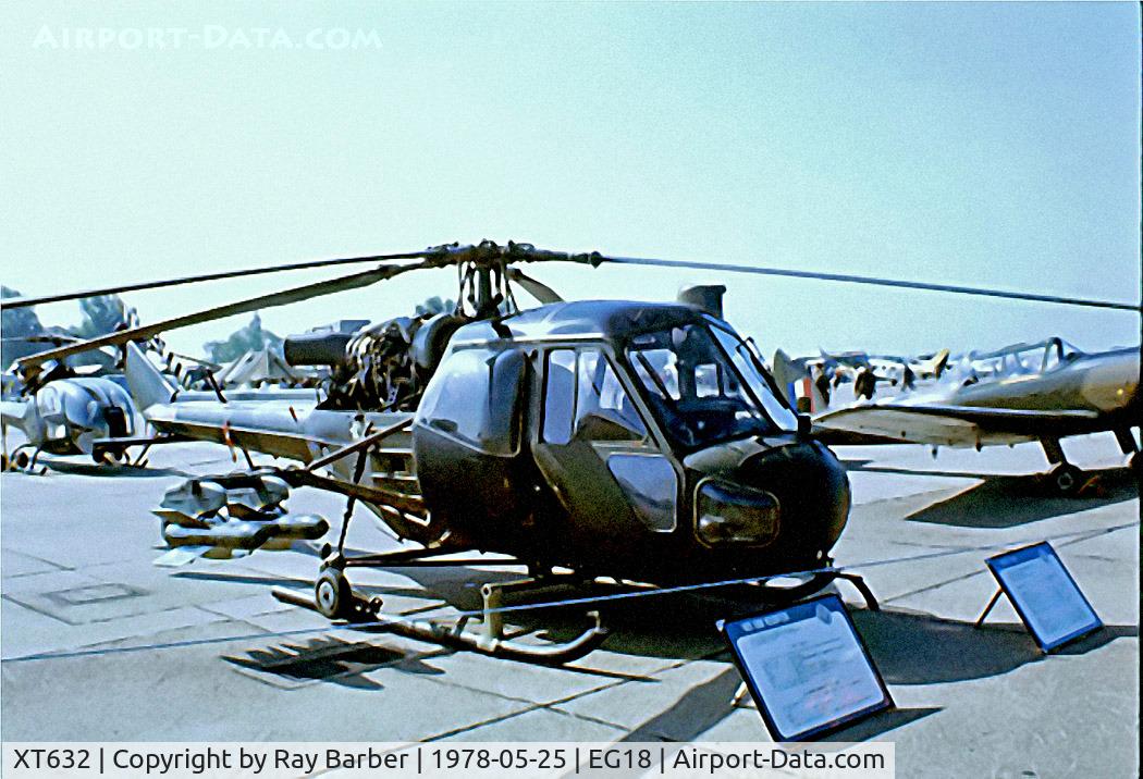 XT632, 1966 Westland Scout AH.1 C/N F9638, XT632   Westland Scout AH.1 [F9638] (Army Air Corps) Bassingbourn~G 25/05/1978