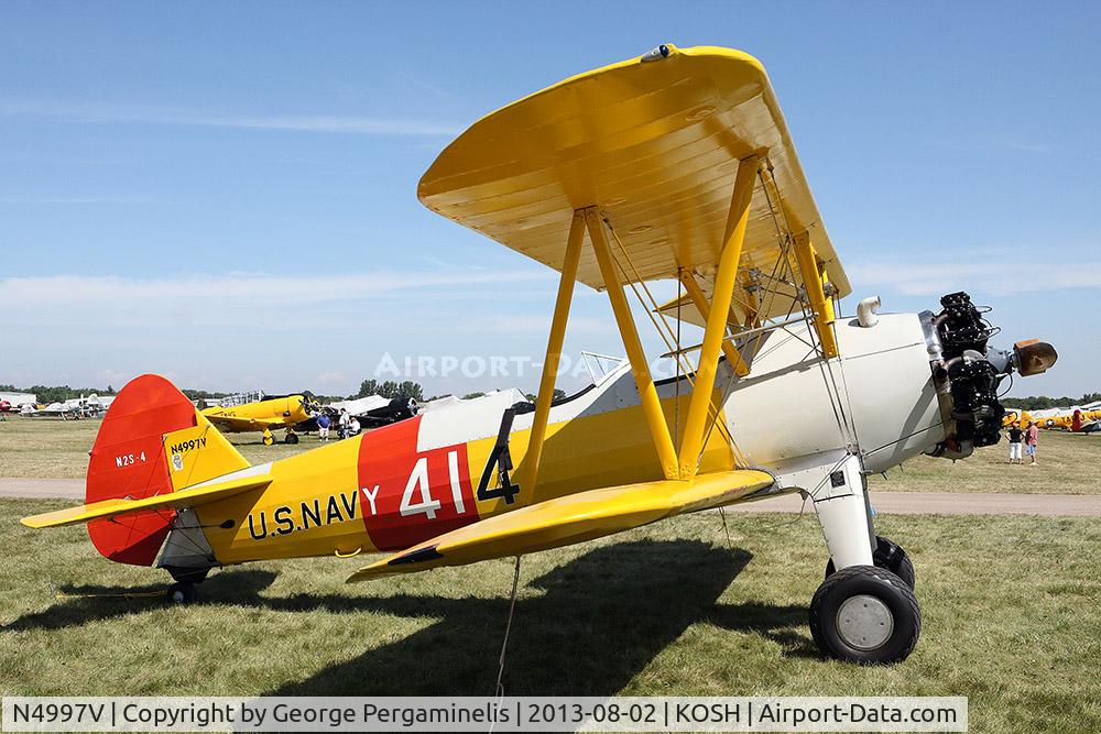 N4997V, 1942 Boeing A75N1(PT17) C/N 75-3423, Oshkosh 2013.