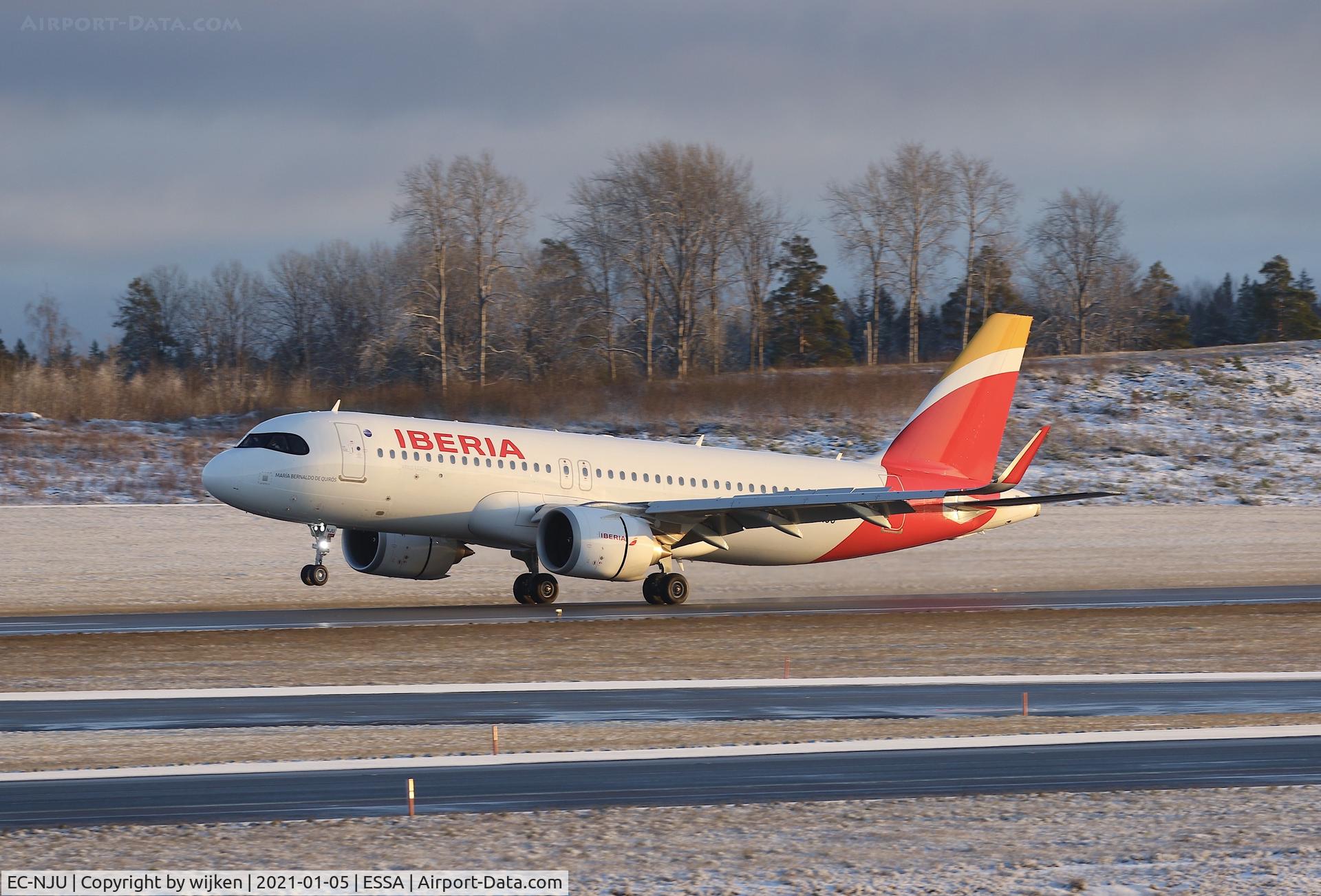 EC-NJU, 2020 Airbus A320-251N C/N 10065, RWY 01R