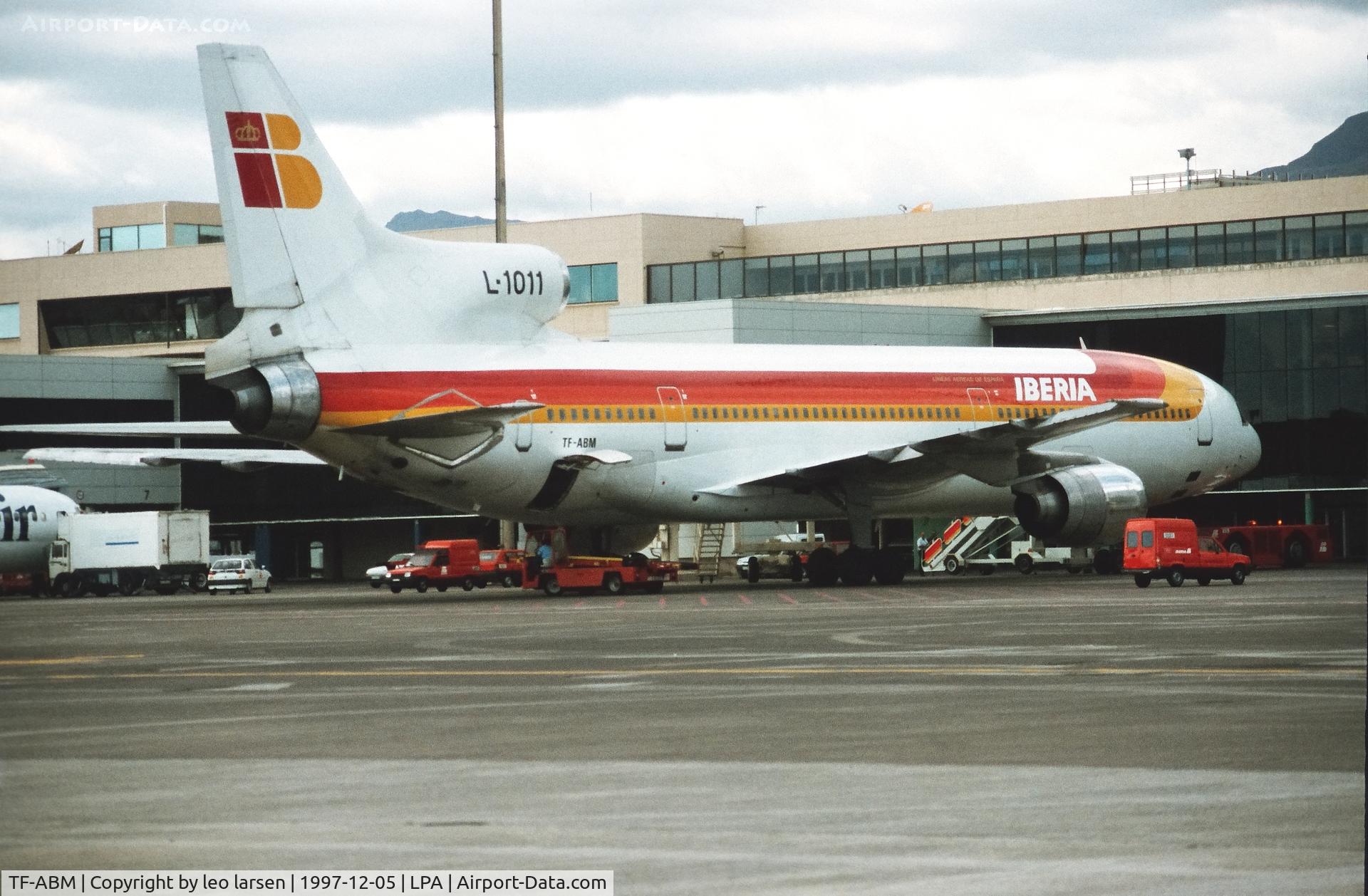 TF-ABM, 1974 Lockheed L-1011-385-1 TriStar 50 C/N 193B-1072, Las Palmas 5.12.1997