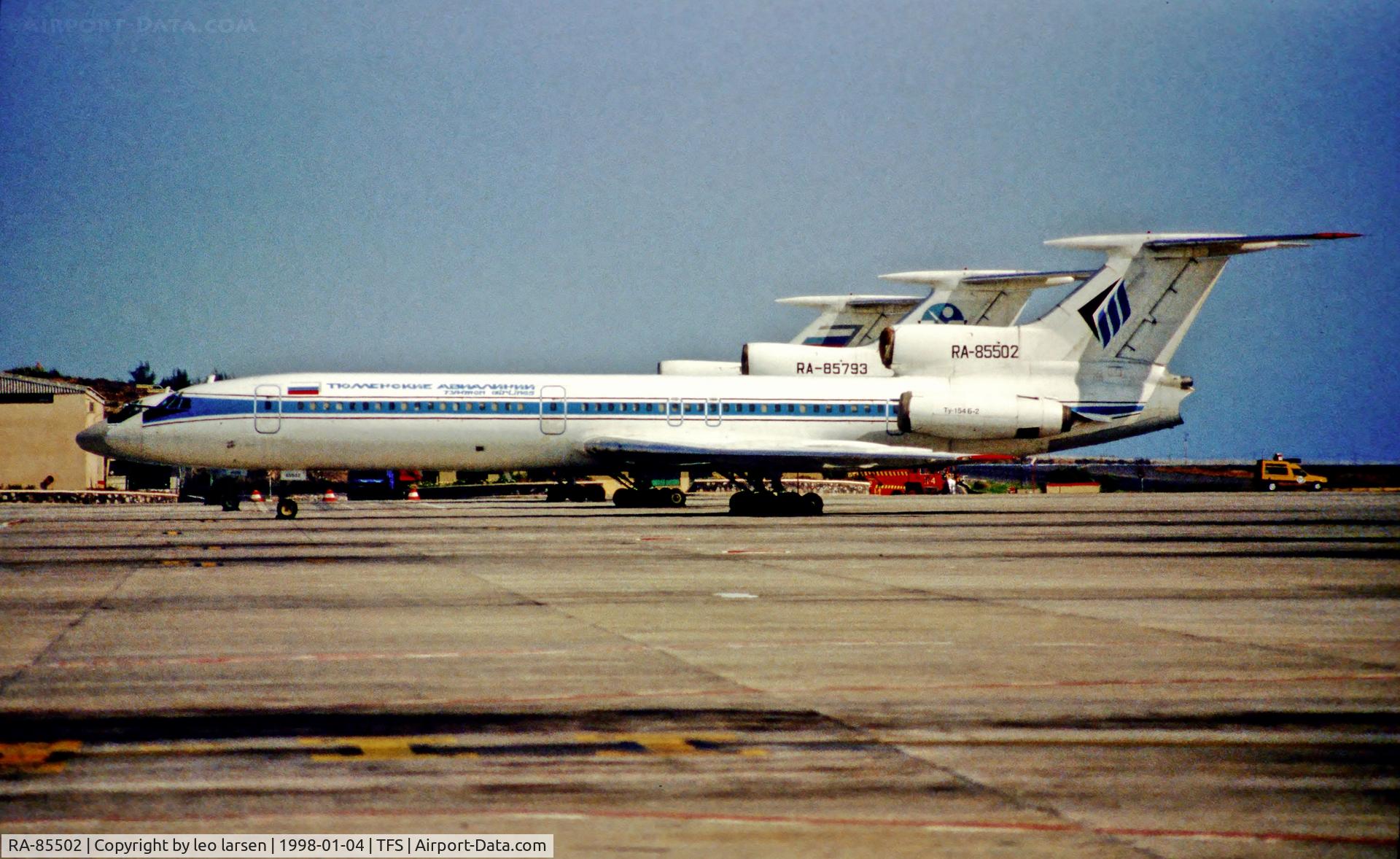RA-85502, 1981 Tupolev TU-154B-2 C/N 81A 502, Tenerife South 4.1.1998