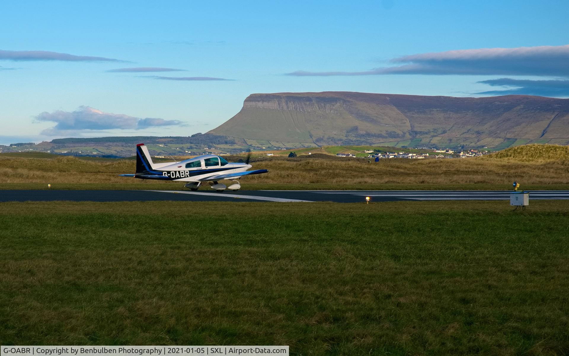 G-OABR, 1992 American General AG-5B Tiger C/N 10124, Strandhill airport on 5th Jan 2021