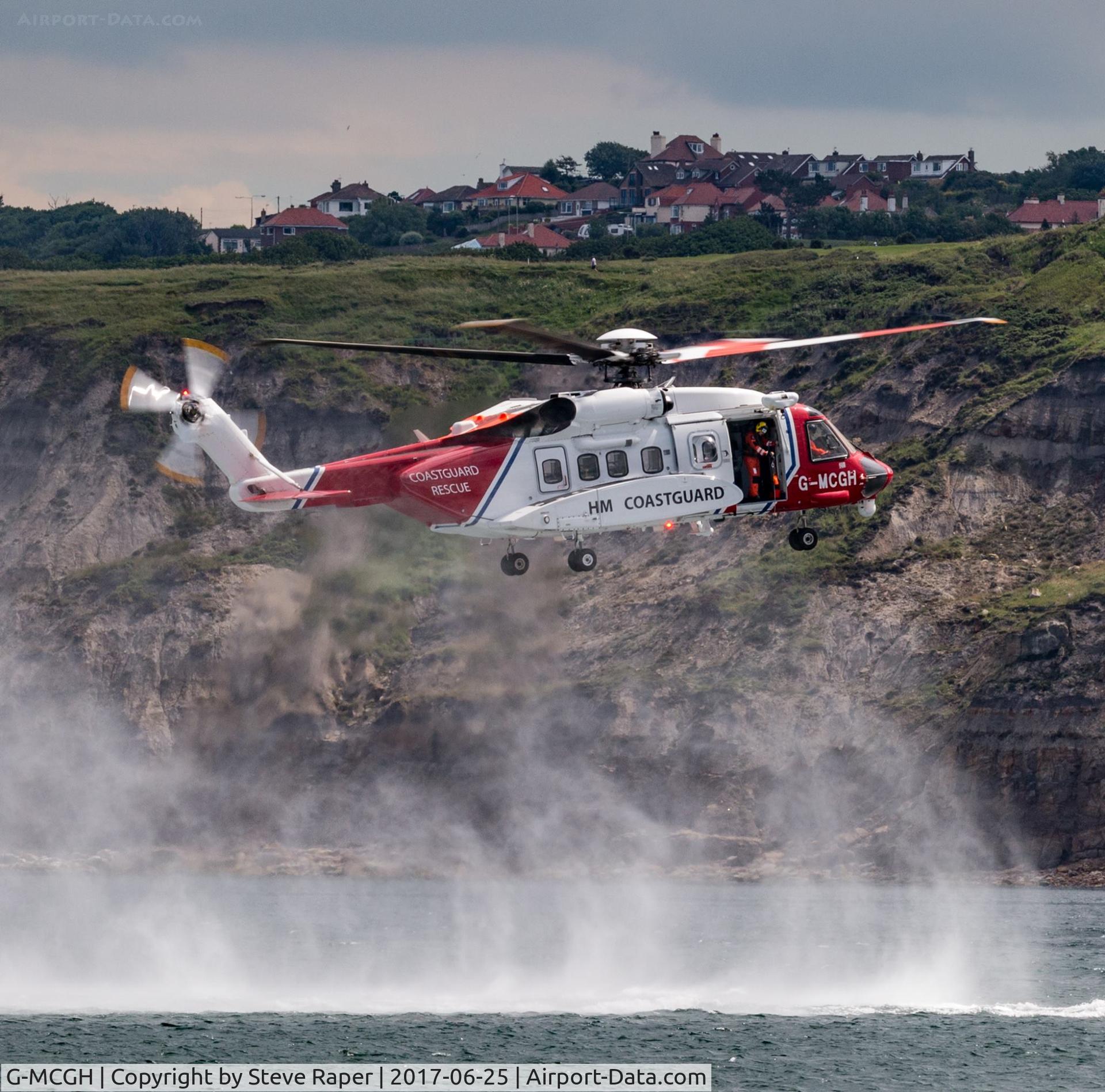 G-MCGH, 2014 Sikorsky S-92A C/N 920234, SAR role demo at Scarborough Armed Forces Day 2017