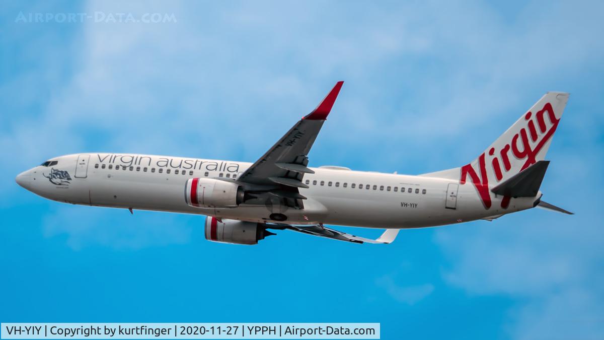 VH-YIY, 2015 Boeing 737-8FE C/N 40701, Boeing 737-800 cn 40701 Ln 5280. Virgin Australia VH-YIY name Stanwell park departed runway 24 YPPH 27th November 2020.