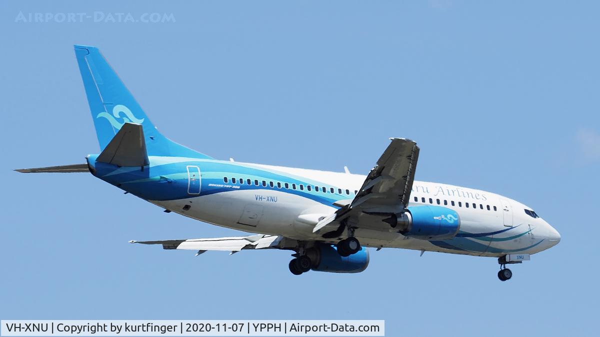 VH-XNU, 1999 Boeing 737-319 C/N 25609, Boeing 737-319 cn 256009 Ln 3130. Nauru Airlines VH-XNu runway 21 YPPH 07 November 2020