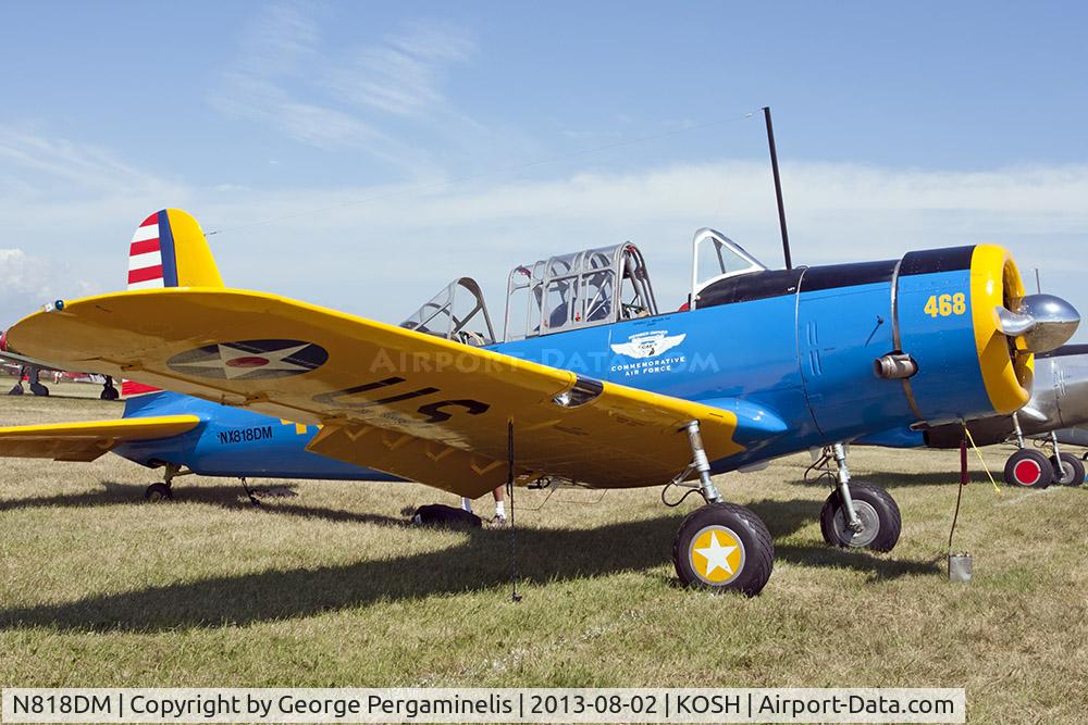 N818DM, 1943 Consolidated Vultee BT-13A C/N 9642, Oshkosh 2013.
