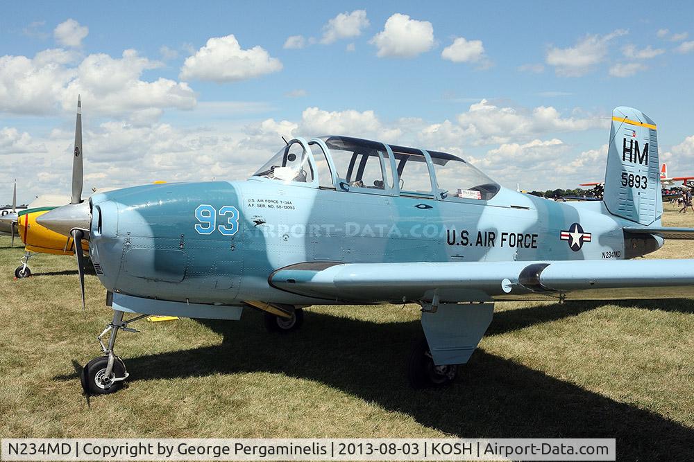 N234MD, 1958 Beech (Fuji) T-34A (B45) Mentor C/N FM-93, Oshkosh 2013.