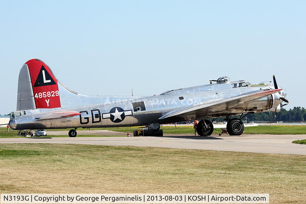 N3193G, 1944 Boeing B-17G Flying Fortress C/N 77255, Oshkosh 2013.