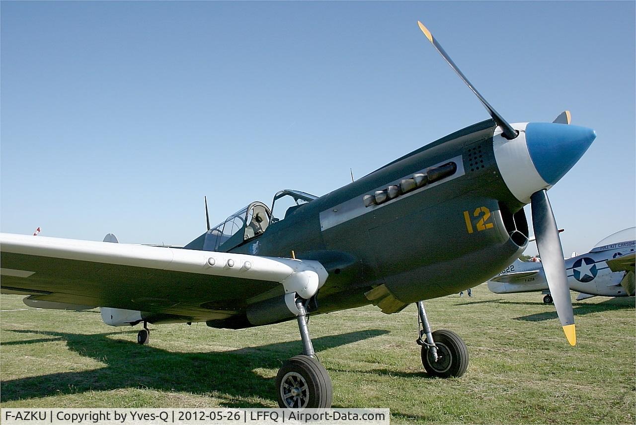 F-AZKU, 1942 Curtiss P-40N Warhawk C/N 29677, Curtiss P-40N Warhawk, Static display, La Ferté-Alais Airfield (LFFQ) Air Show 2012
