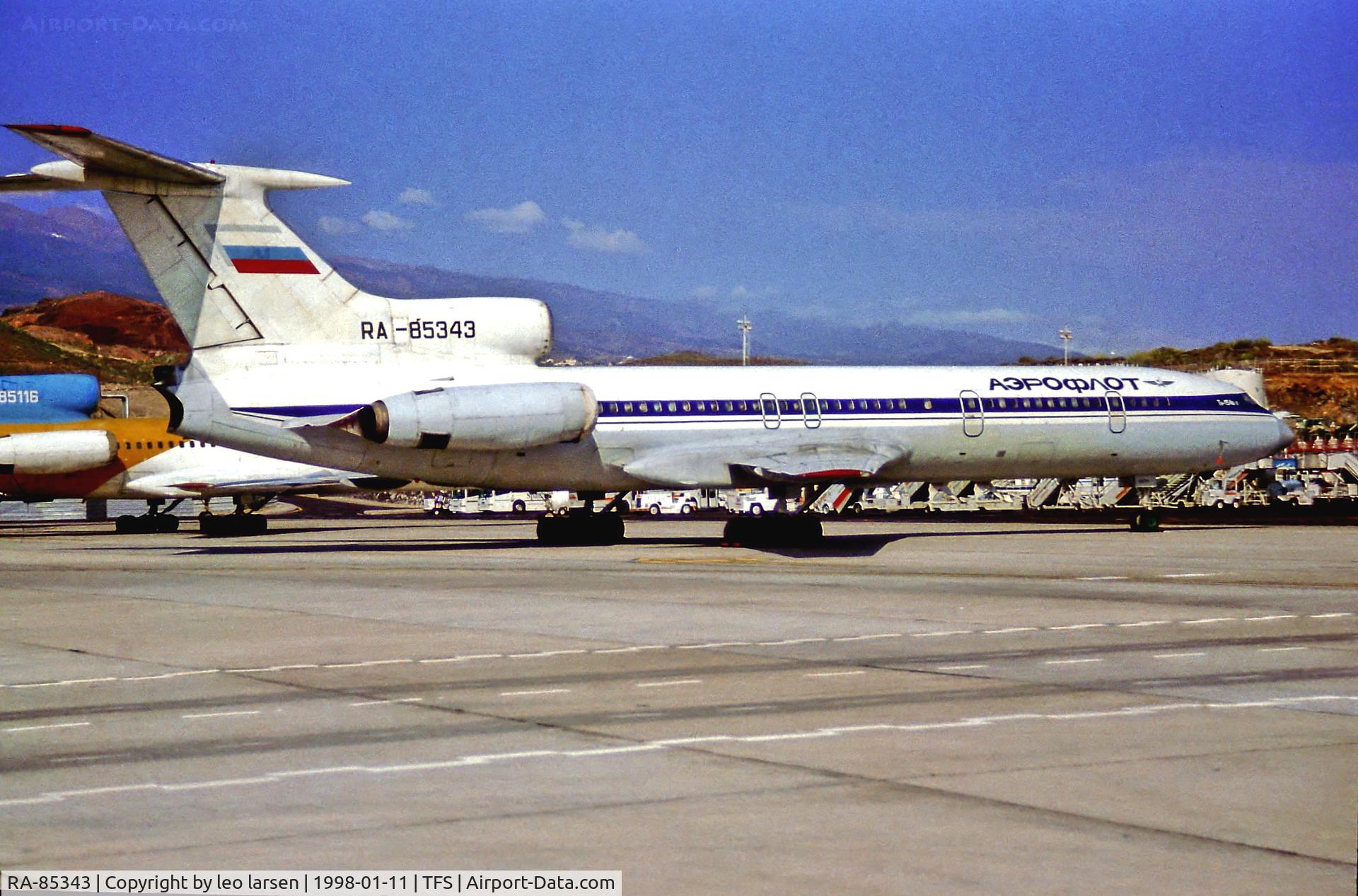 RA-85343, 1979 Tupolev Tu-154B-2 C/N 79A343, Tenerife South 11.1.1998