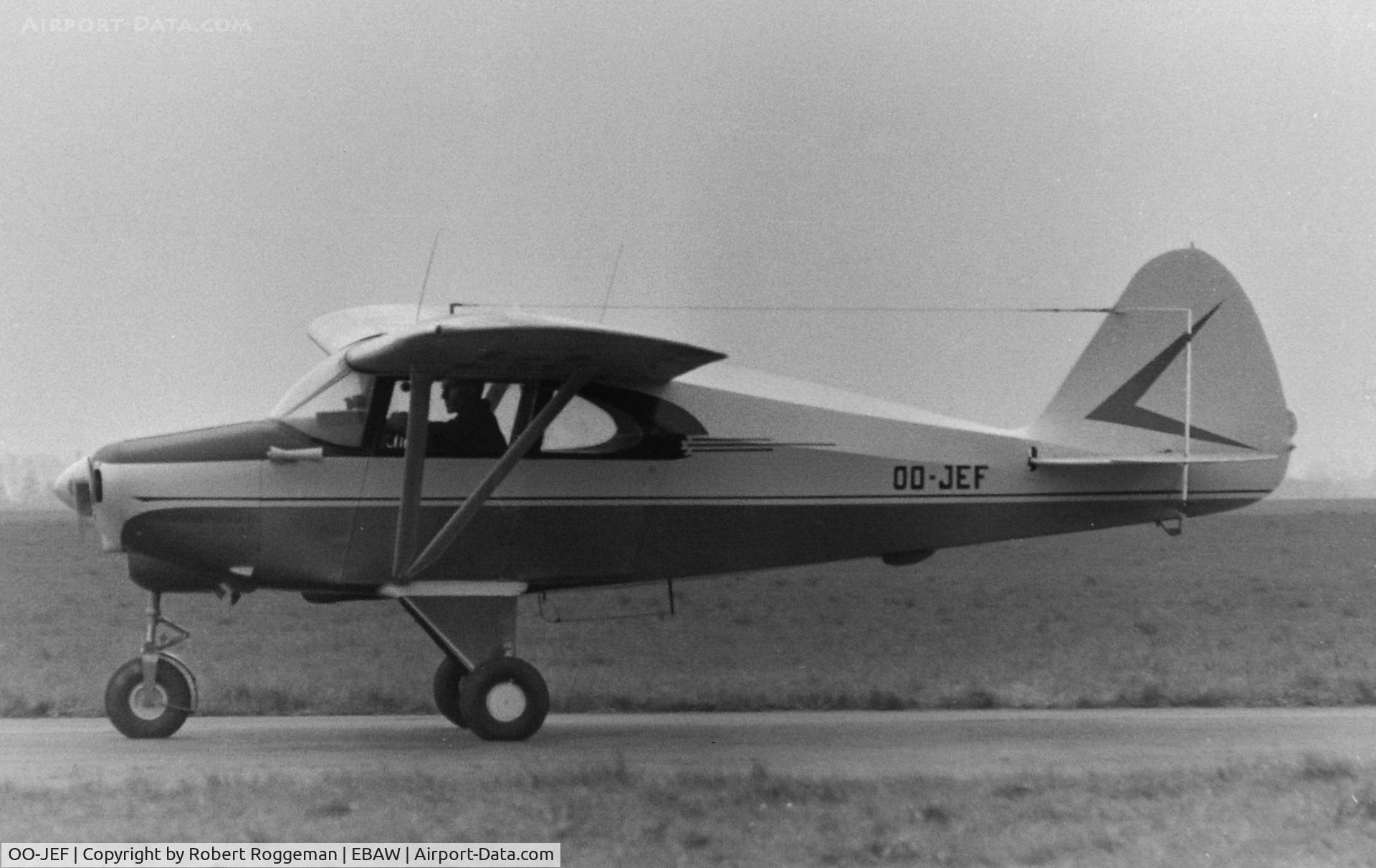 OO-JEF, 1953 Piper PA-22-135 Tri-Pacer C/N 22-1640, 1965.