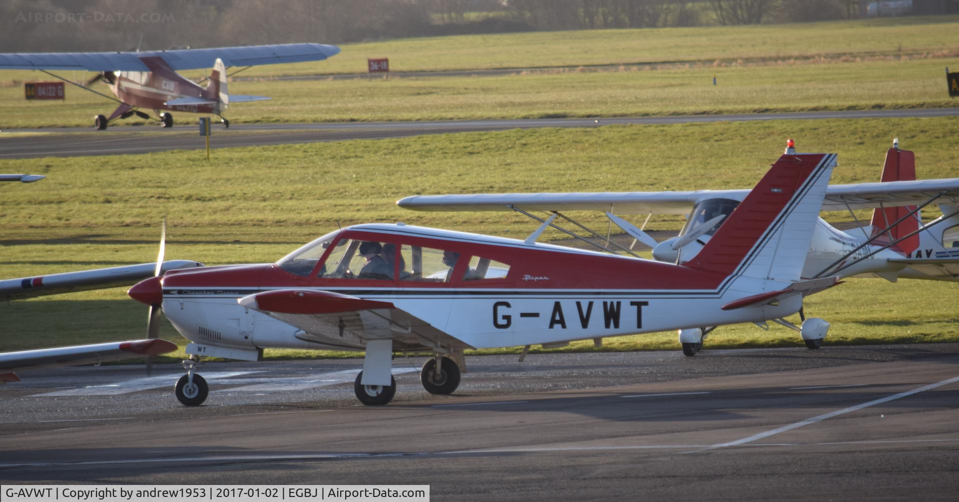 G-AVWT, 1968 Piper PA-28R-180 Cherokee Arrow C/N 28R-30362, G-AVWT at Gloucestershire Airport.