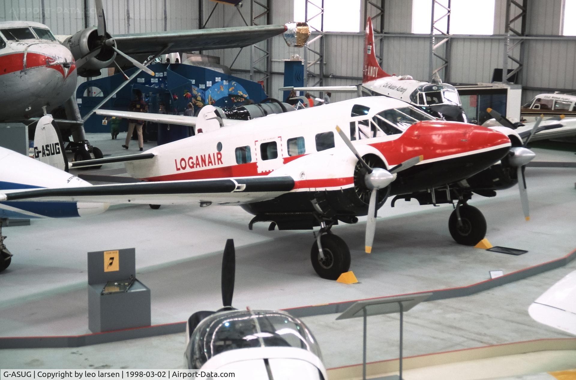 G-ASUG, Beech E18S C/N BA-111, Museum of Flight Scotland 2.3.1998