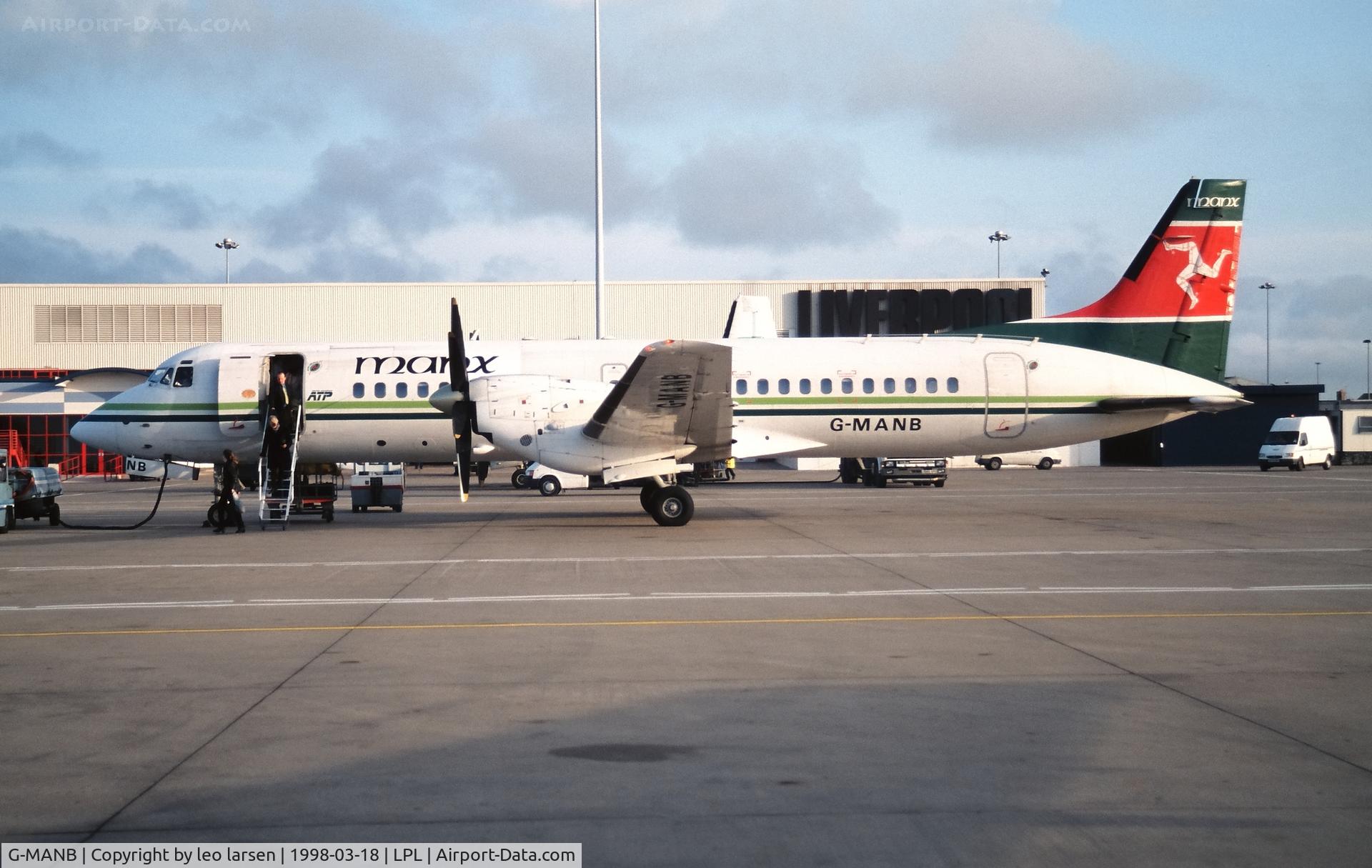 G-MANB, 1993 British Aerospace ATP C/N 2055, Liverpol 18.3.1998