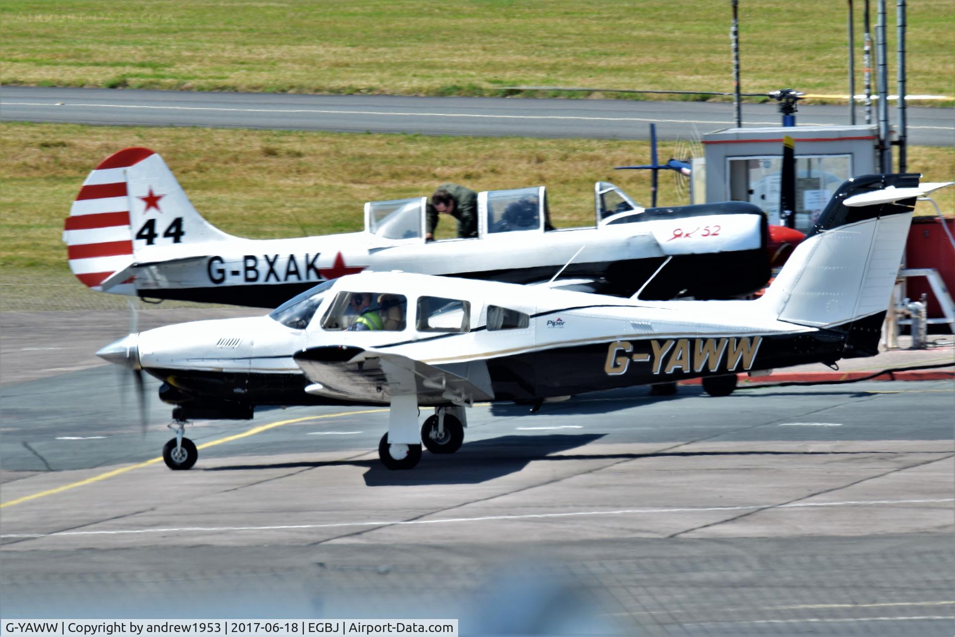 G-YAWW, 1979 Piper PA-28RT-201T Turbo Arrow IV C/N 28R-8031024, G-YAWW at Gloucestershire Airport.