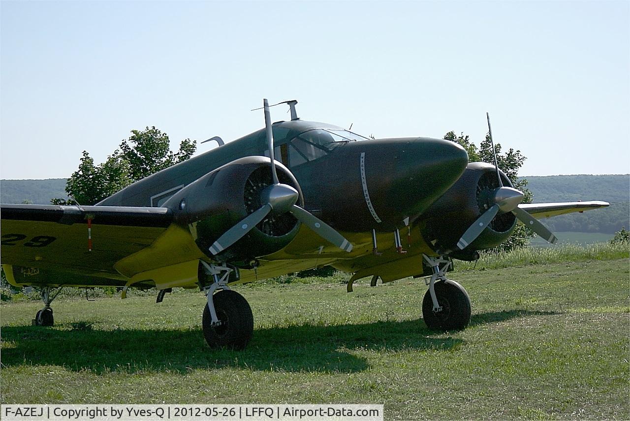 F-AZEJ, 1958 Beech E18S C/N BA-359, Beech E18S, Static display, La Ferté-Alais Airfield (LFFQ) Air show 2012