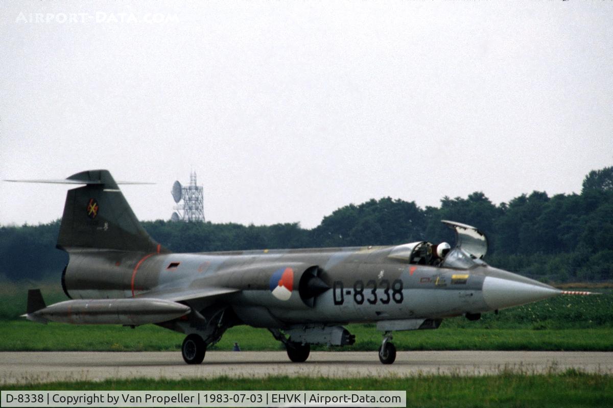 D-8338, Lockheed F-104G Starfighter C/N 683-8338, Royal Netherlands Air Force Lockheed F-104G Starfighter at Volkel Air Base, 1983