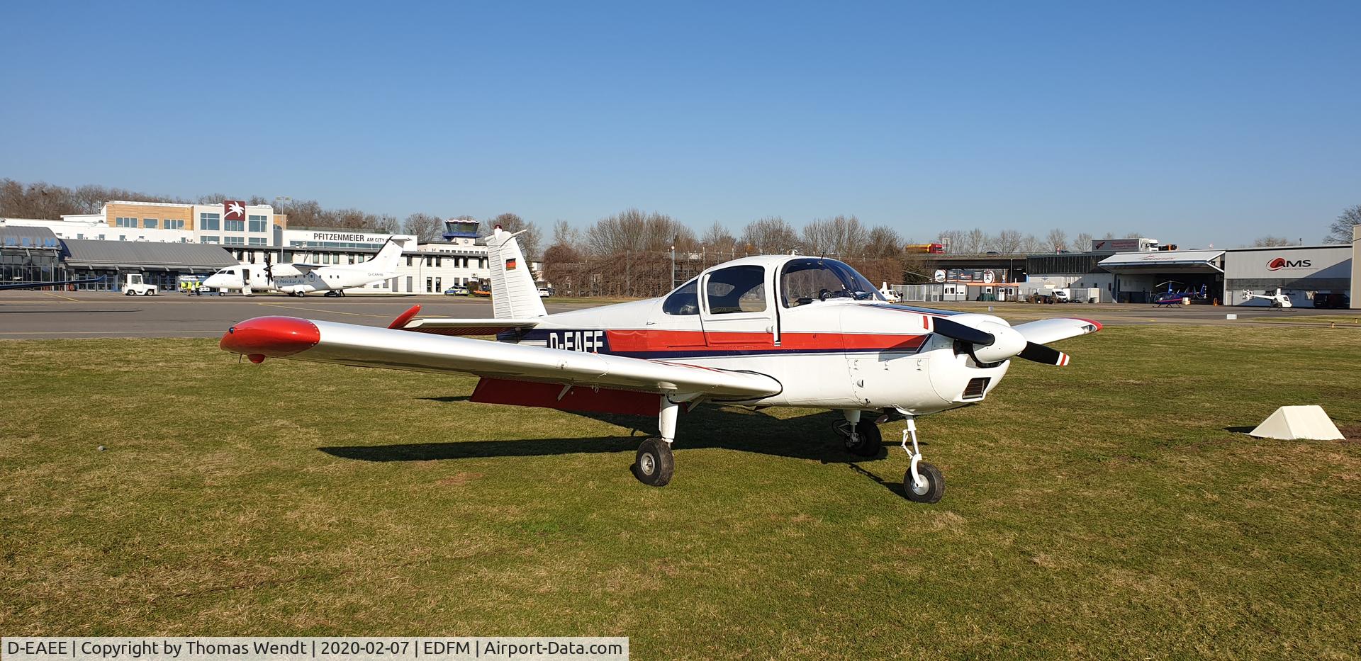 D-EAEE, 1971 Fuji FA-200-180 Aero Subaru C/N 091, The photo was taken in City Airport Mannheim (EDFM/MHG) in February 2020