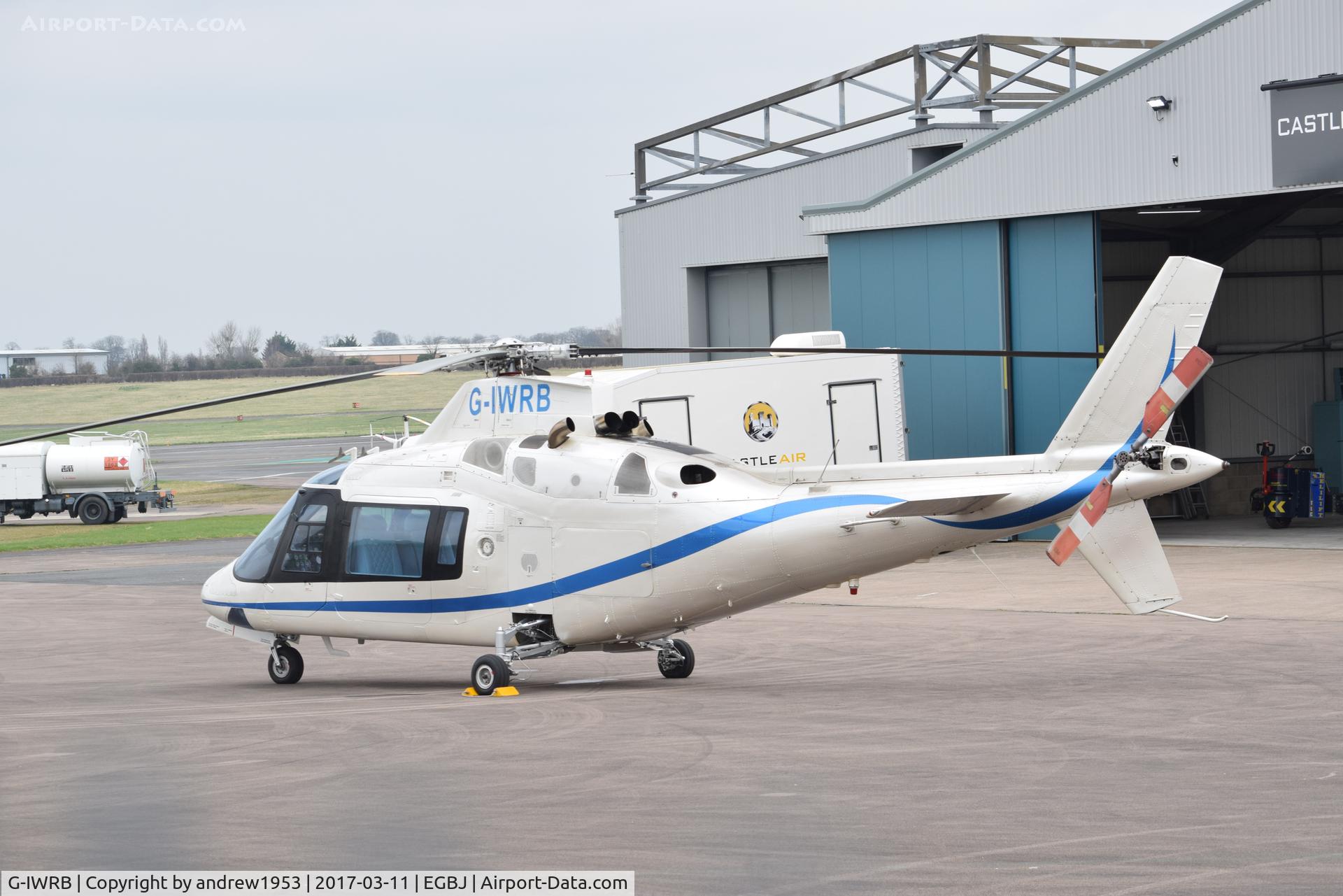 G-IWRB, 1987 Agusta A-109A-2 C/N 7386, G-IWRB at Gloucestershire Airport.