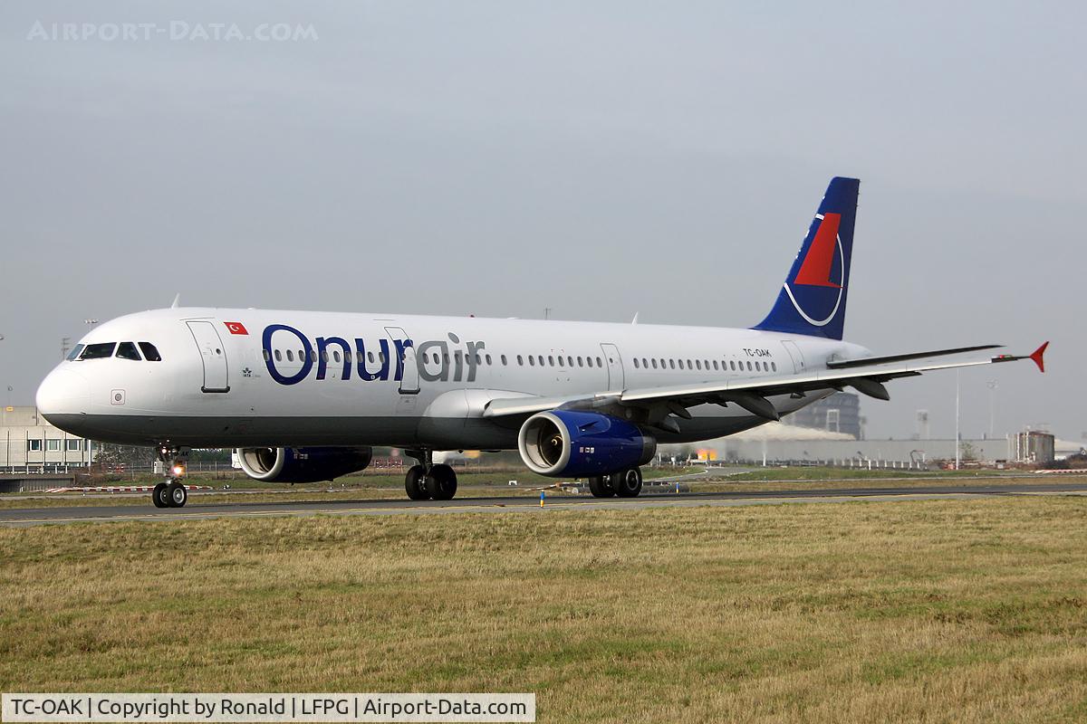 TC-OAK, 1999 Airbus A321-231 C/N 954, at cdg