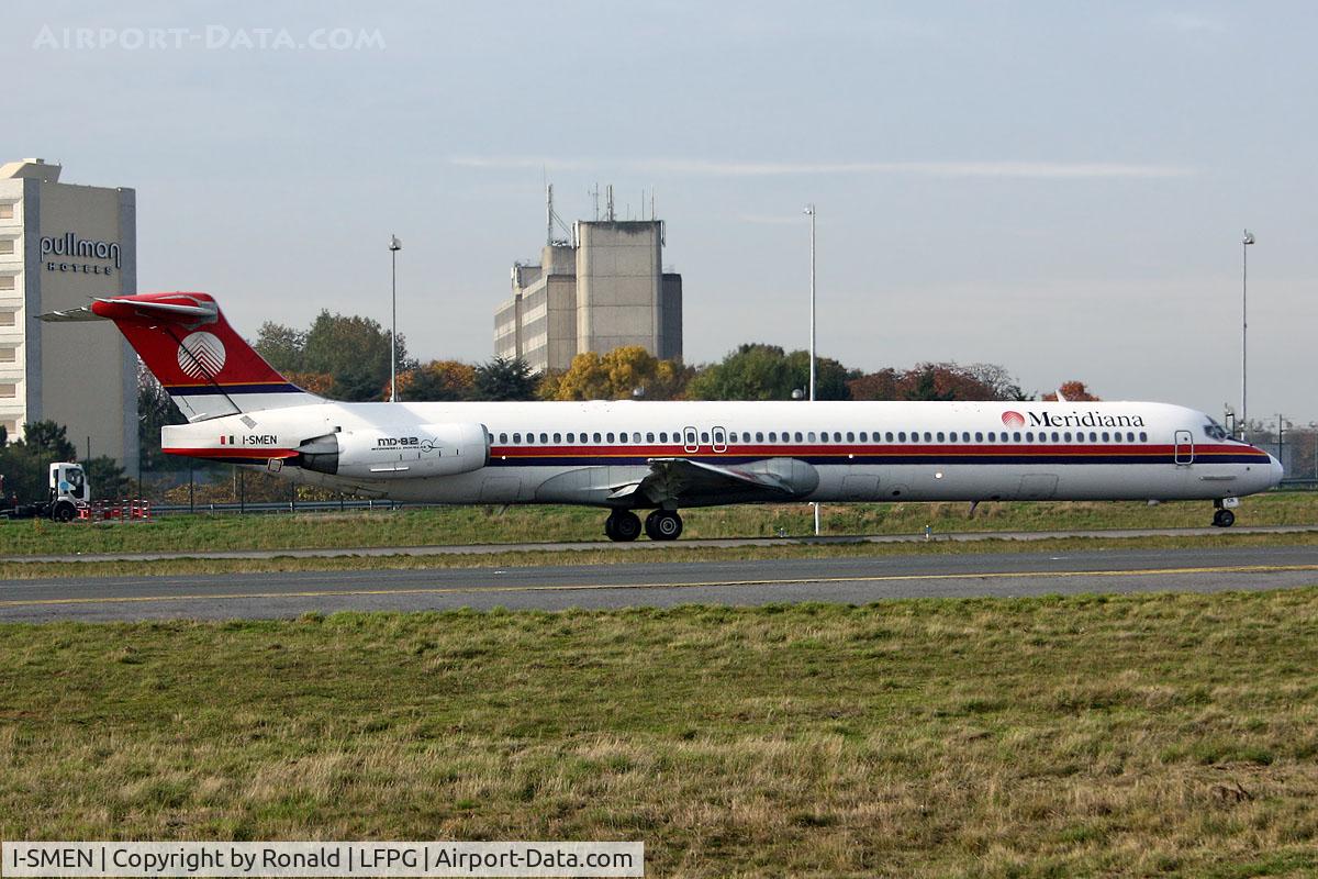 I-SMEN, 1990 McDonnell Douglas MD-83 (DC-9-83) C/N 53013, at cdg