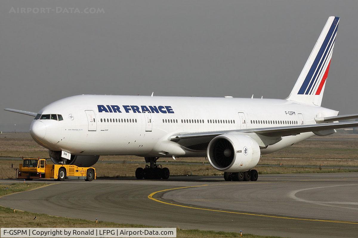 F-GSPM, 2000 Boeing 777-228/ER C/N 30456, at cdg